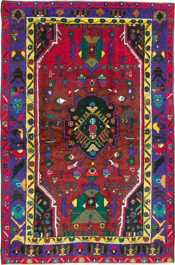Vintage Persian Hamadan Rug, No.26301 - Gsblank
