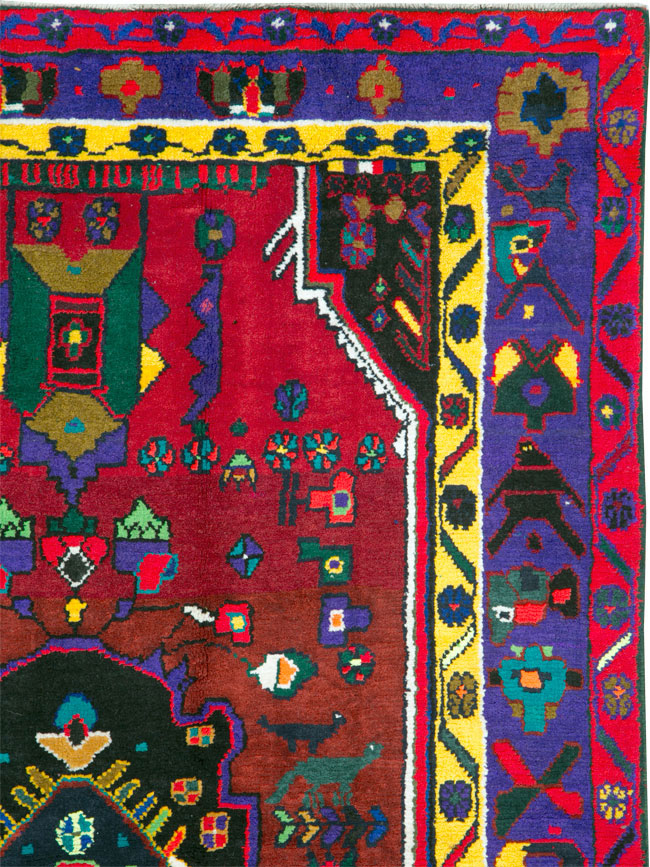 Vintage Persian Hamadan Rug, No.26301 - Gsblank