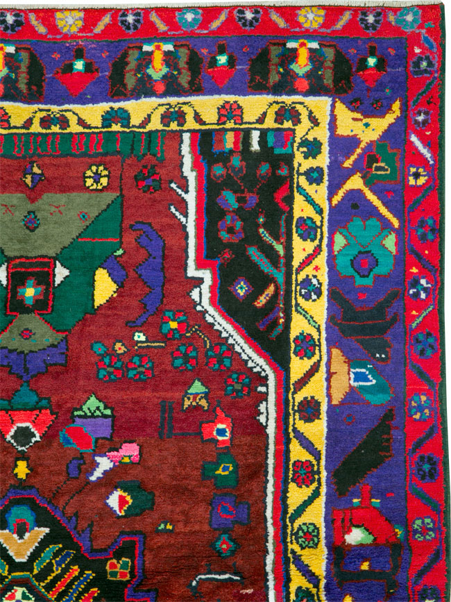 Vintage Persian Hamadan Rug, No.26301 - Gsblank