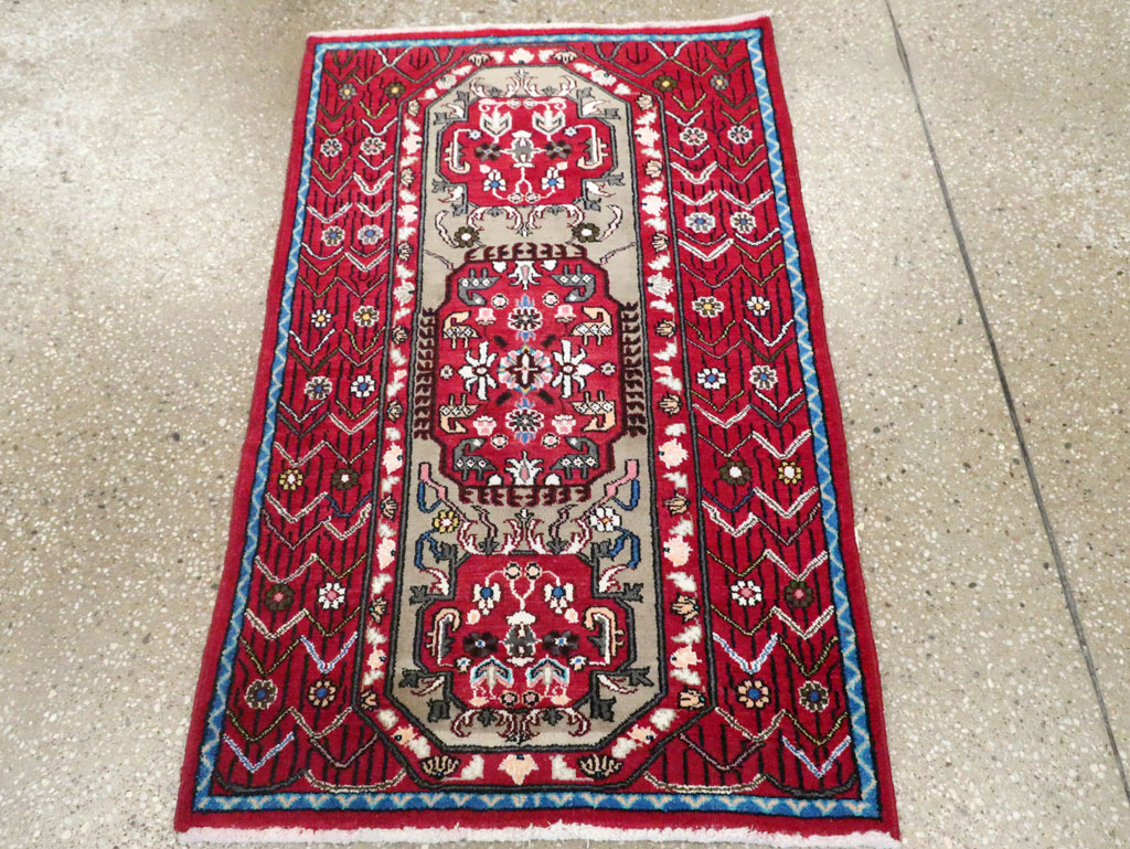 Vintage Persian Tabriz Throw Rug (Pair: 1 of 2), No.26315 - Gsblank