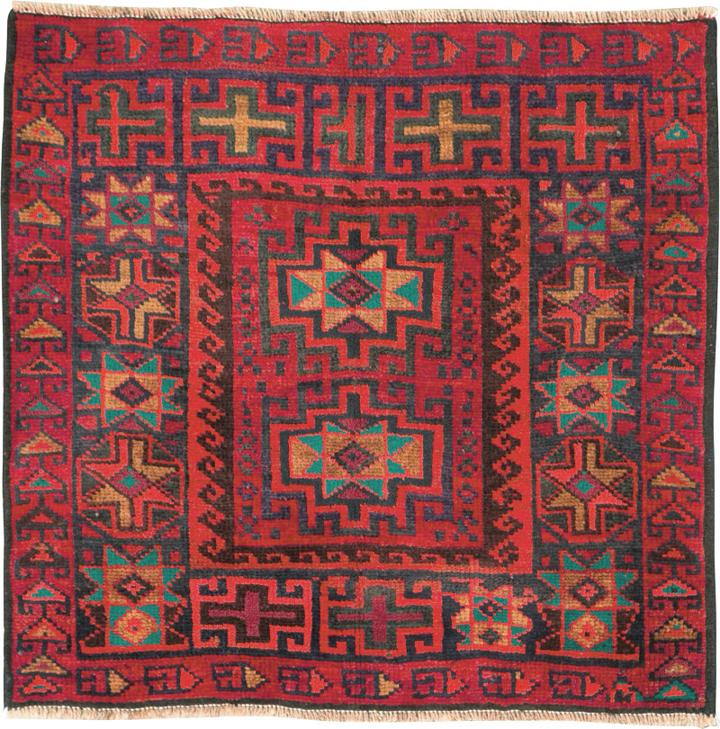 Vintage Persian Baluch  Square Rug, No.26319 - Gsblank