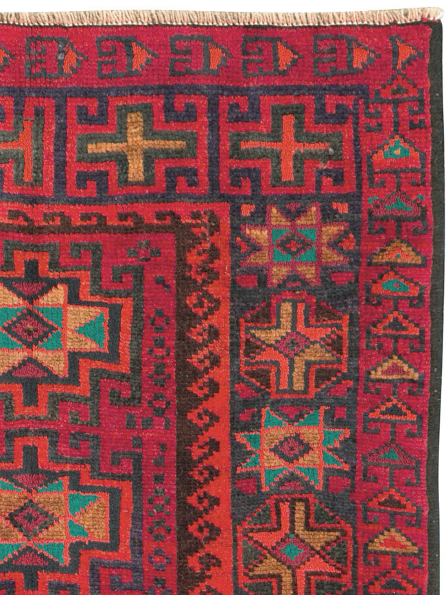 Vintage Persian Baluch  Square Rug, No.26319 - Gsblank