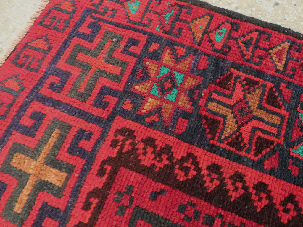Vintage Persian Baluch  Square Rug, No.26319 - Gsblank