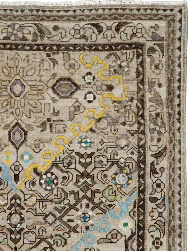 Vintage Persian Malayer Square Rug, No.26320 - Gsblank