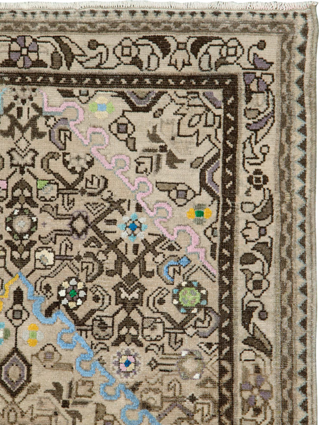 Vintage Persian Malayer Square Rug, No.26320 - Gsblank