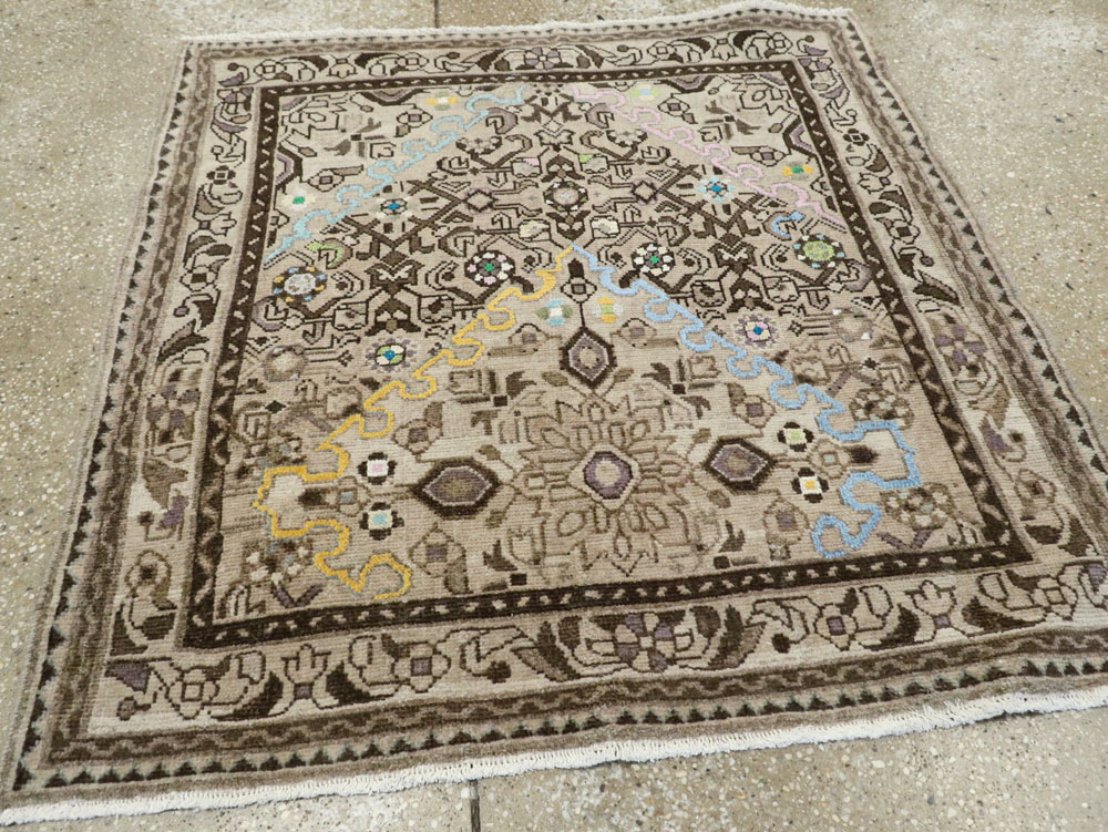 Vintage Persian Malayer Square Rug, No.26320 - Gsblank