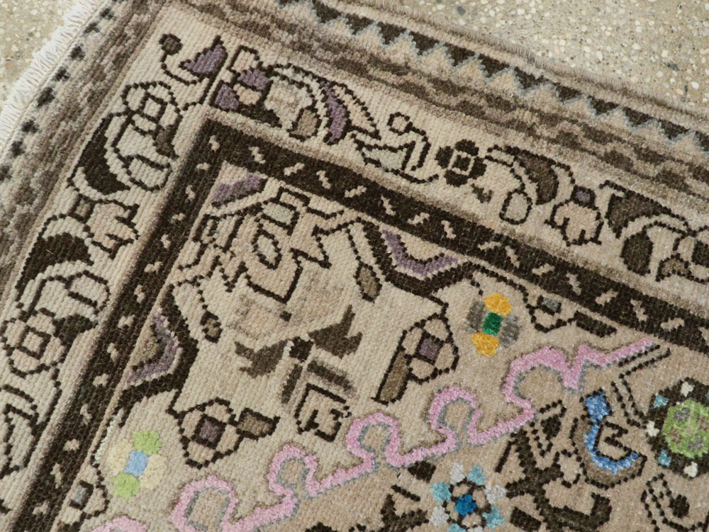 Vintage Persian Malayer Square Rug, No.26320 - Gsblank