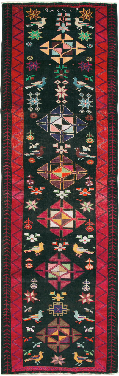 Vintage Persian Kurd Runner, No.26323 - Gsblank