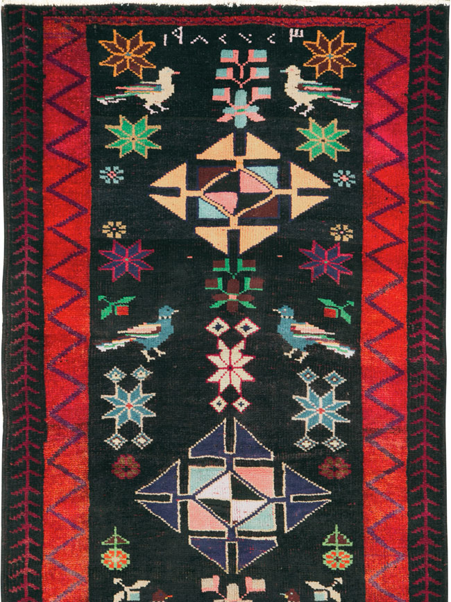 Vintage Persian Kurd Runner, No.26323 - Gsblank