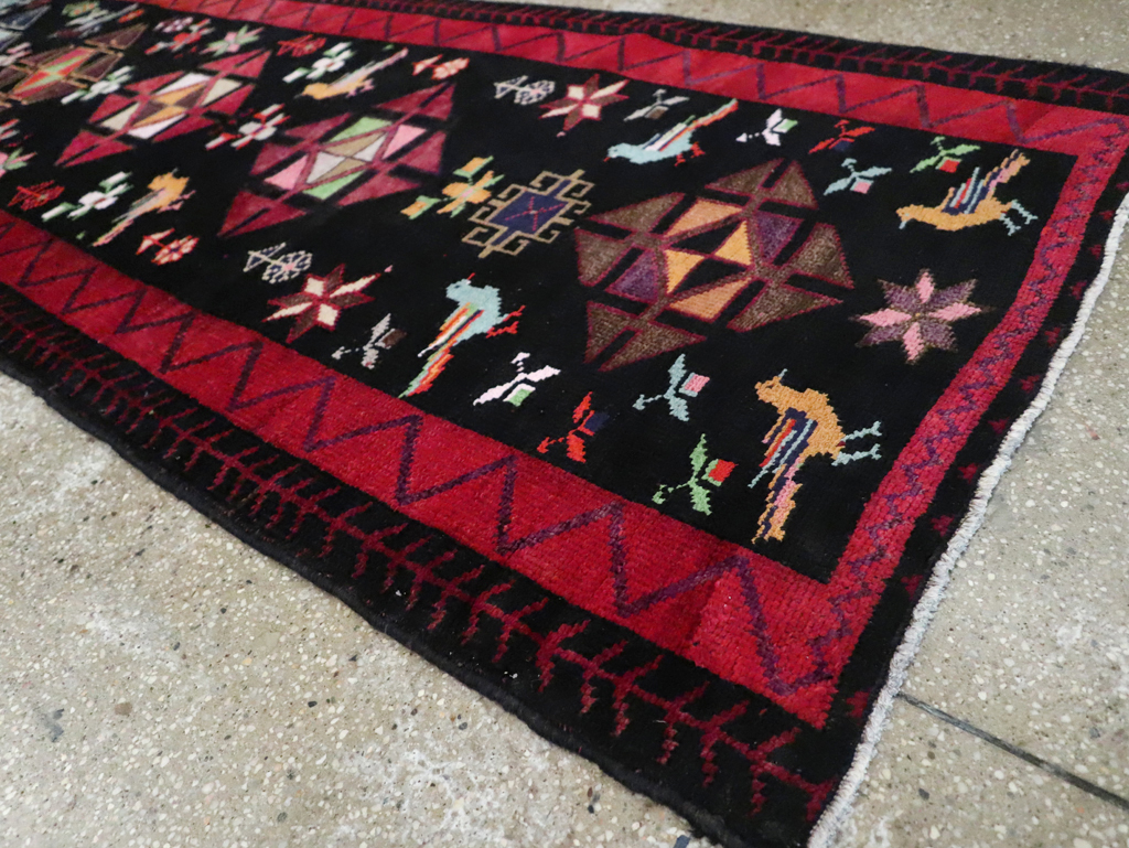 Vintage Persian Kurd Runner, No.26323 - Gsblank