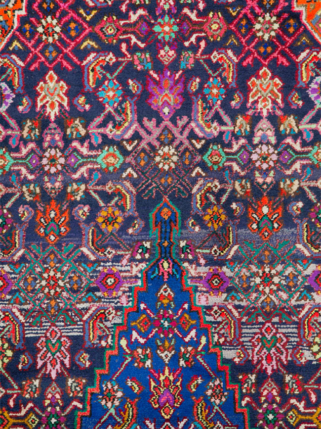 Vintage Persian Hamadan Gallery Carpet, No.26324 - Gsblank