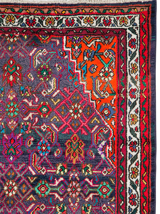 Vintage Persian Hamadan Gallery Carpet, No.26324 - Gsblank