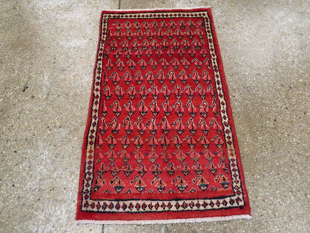 Vintage Persian Hamadan Throw Rug, No.26326 - Gsblank