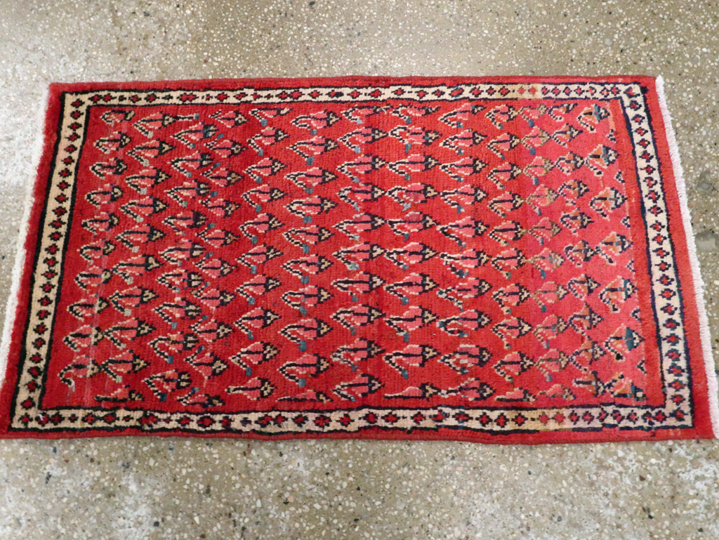Vintage Persian Hamadan Throw Rug, No.26326 - Gsblank
