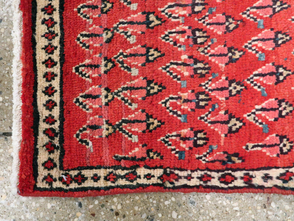 Vintage Persian Hamadan Throw Rug, No.26326 - Gsblank