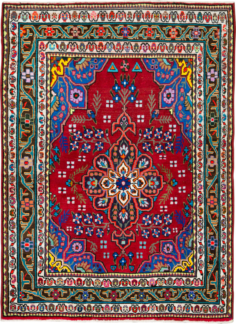 Vintage Persian Mahal Rug, No.26330 - Gsblank