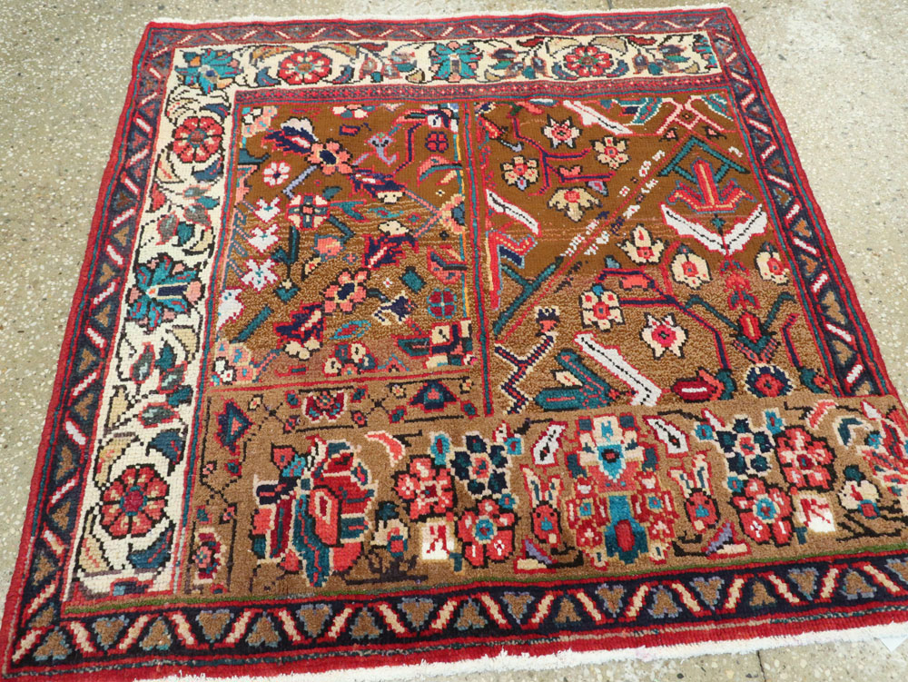 Vintage Persian Mahal Wagireh Sampler Rug, No.26342 - Gsblank