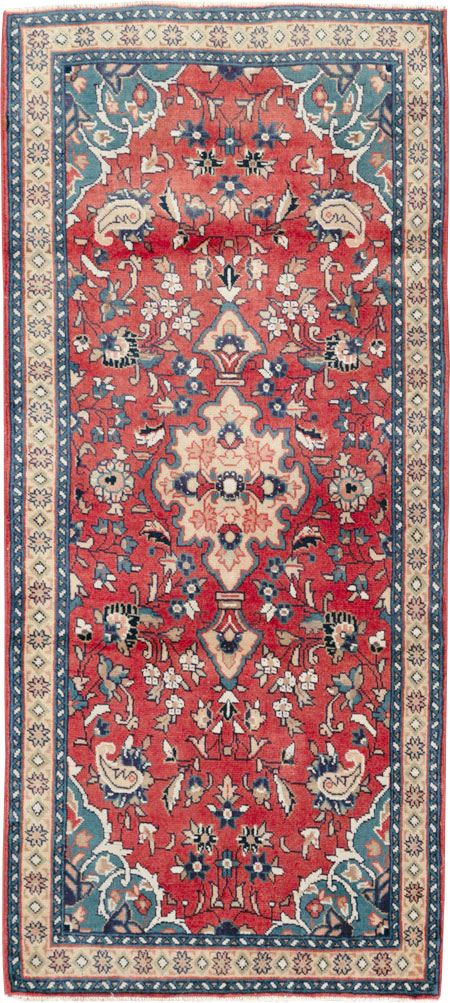 Vintage Persian Tabriz Throw Rug (Pair: 2 of 2), No.26348 - Gsblank