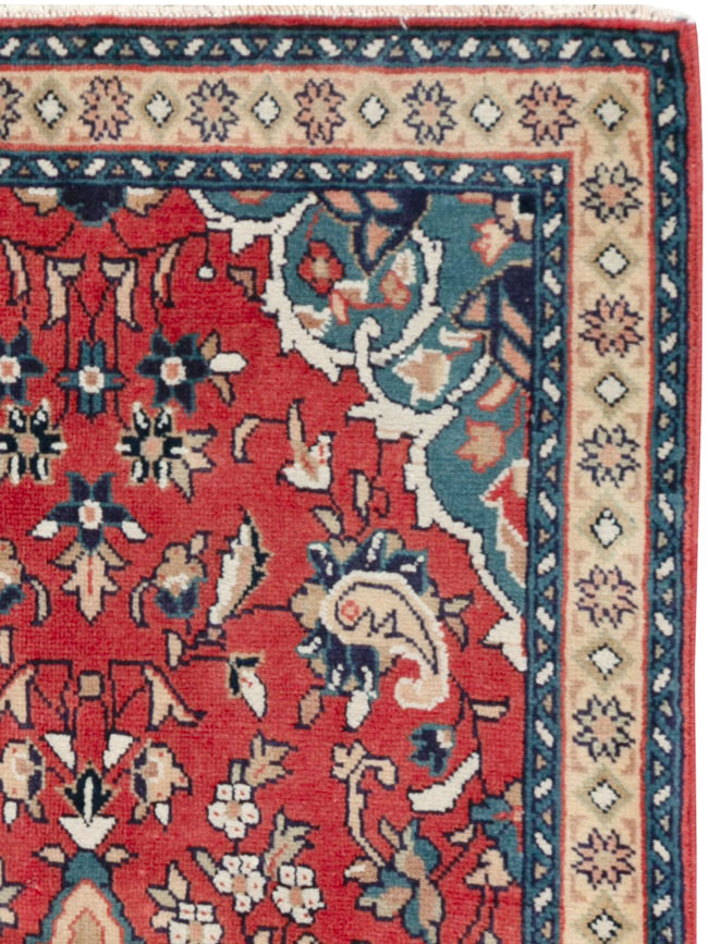 Vintage Persian Tabriz Throw Rug (Pair: 2 of 2), No.26348 - Gsblank