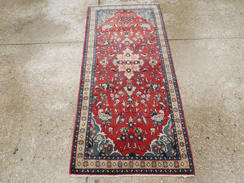 Vintage Persian Tabriz Throw Rug (Pair: 2 of 2), No.26348 - Gsblank