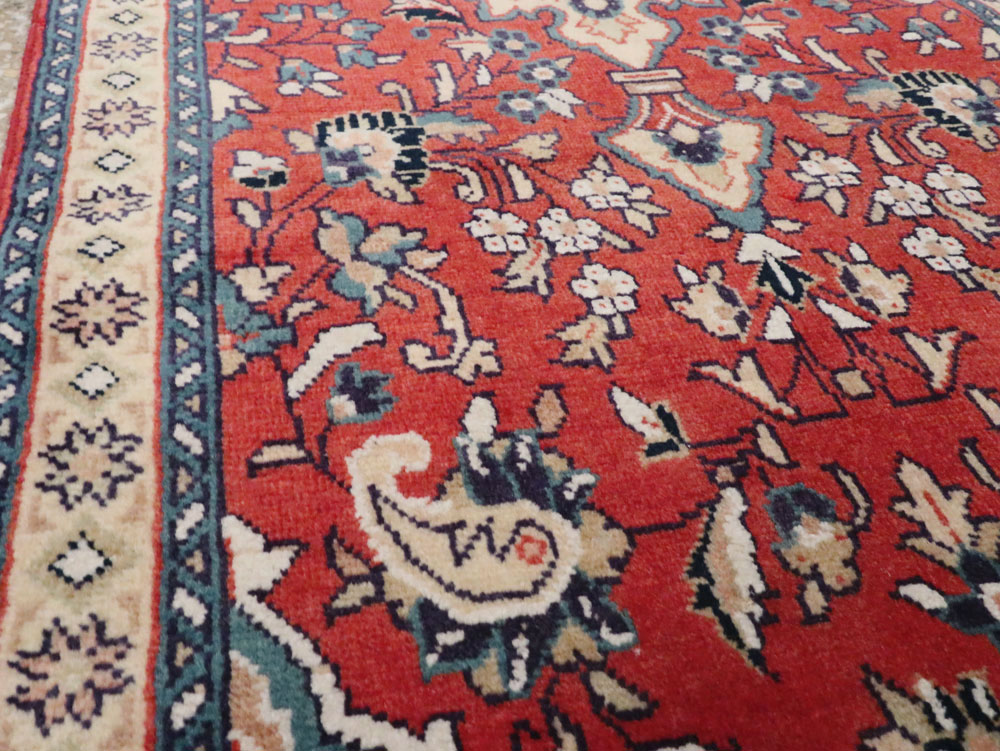 Vintage Persian Tabriz Throw Rug (Pair: 2 of 2), No.26348 - Gsblank