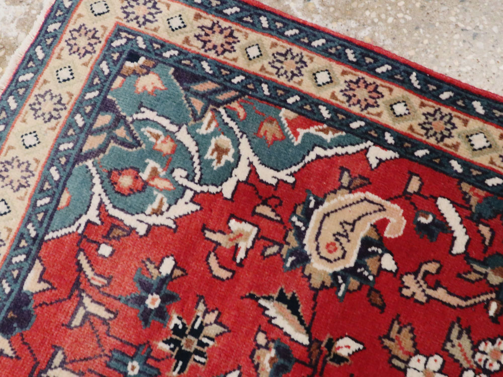 Vintage Persian Tabriz Throw Rug (Pair: 2 of 2), No.26348 - Gsblank