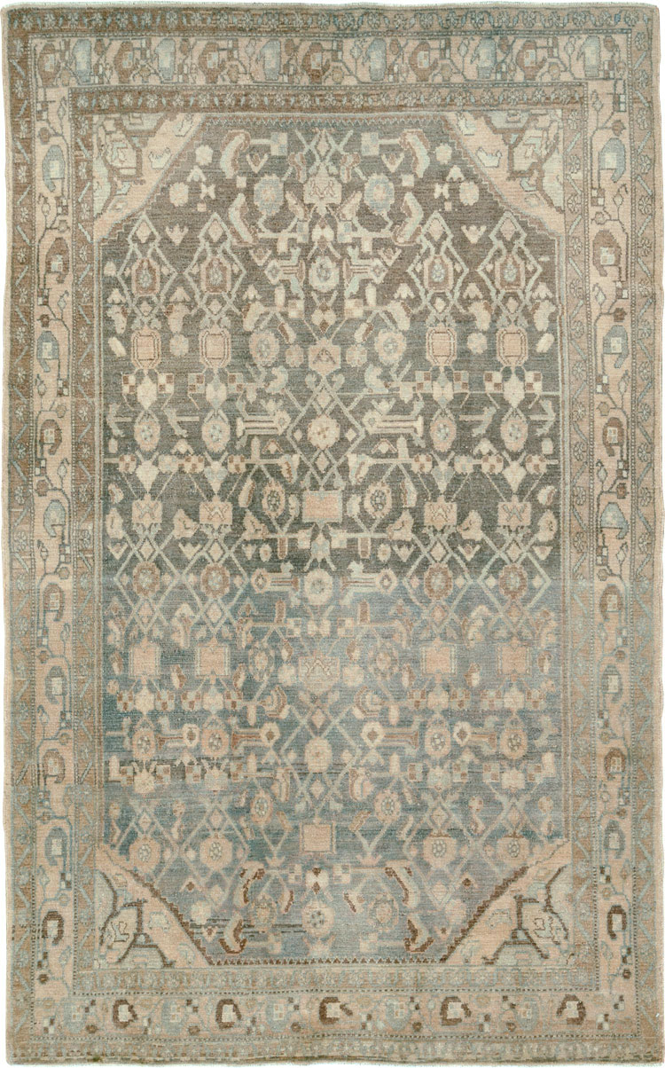Vintage Persian Malayer Accent Rug, No.26358 - Gsblank