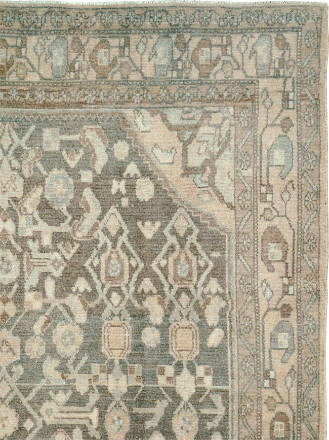 Vintage Persian Malayer Accent Rug, No.26358 - Gsblank