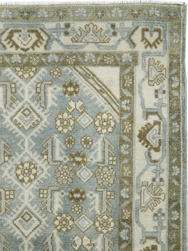 Vintage Persian Malayer Throw Rug, No.26371 - Gsblank