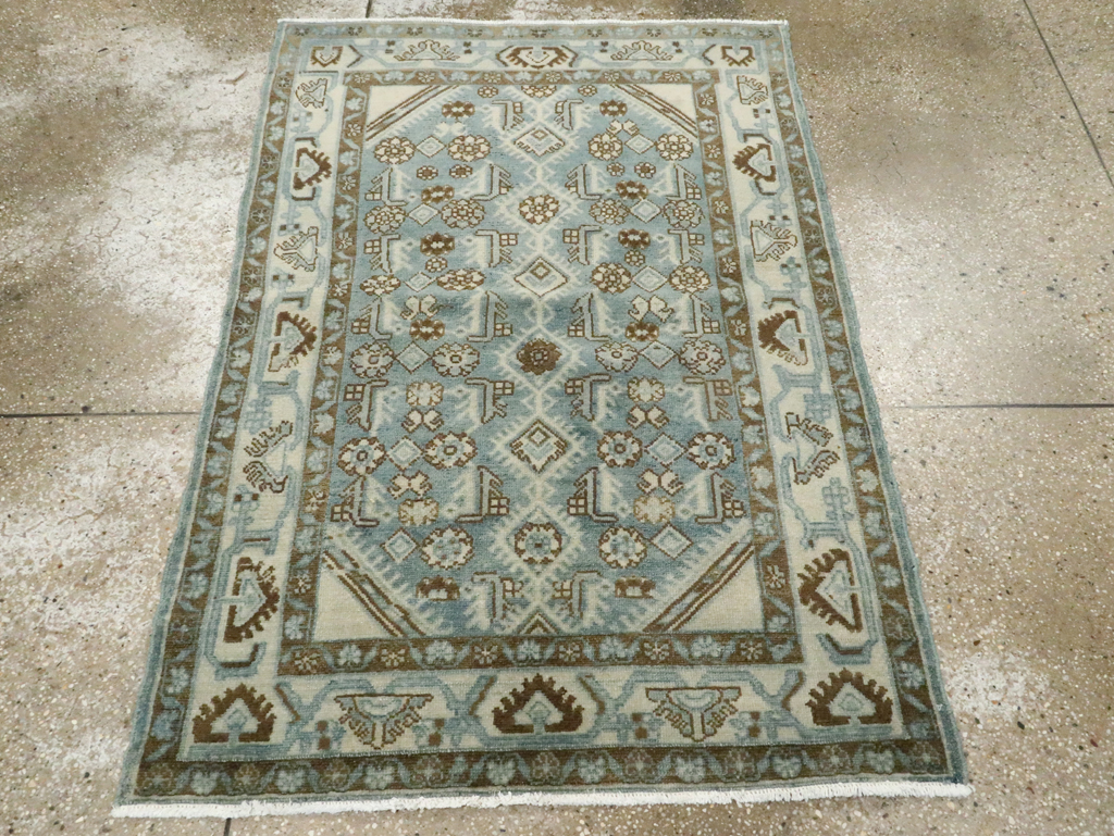 Vintage Persian Malayer Throw Rug, No.26371 - Gsblank