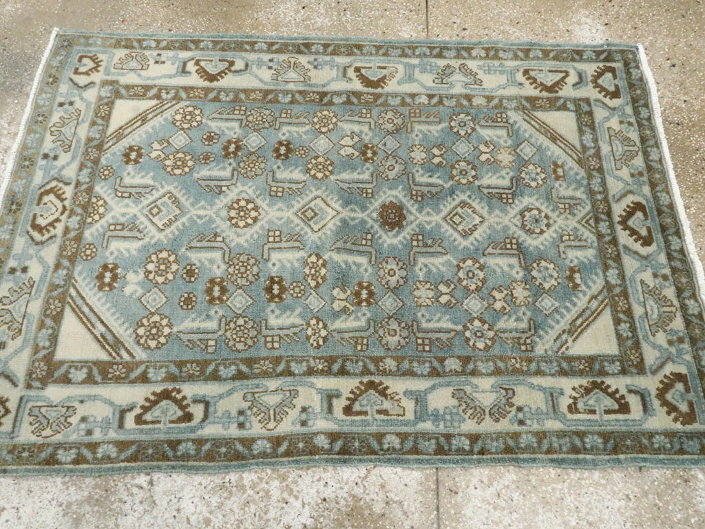 Vintage Persian Malayer Throw Rug, No.26371 - Gsblank