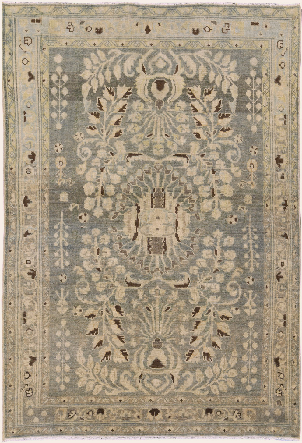 Vintage Persian Malayer Accent Rug, No.26394 - Gsblank