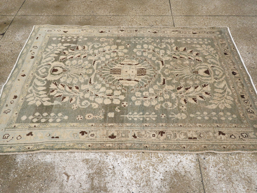 Vintage Persian Malayer Accent Rug, No.26394 - Gsblank