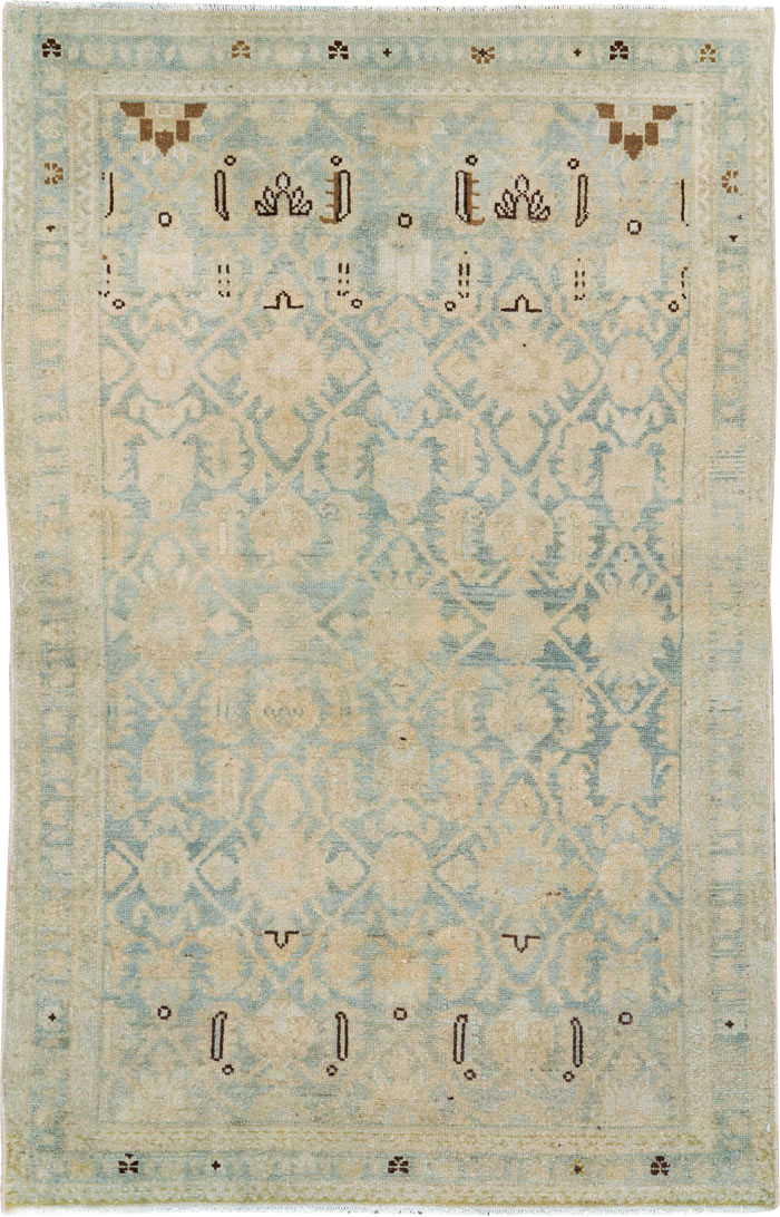 Vintage Persian Malayer Throw Rug, No.26408 - Gsblank