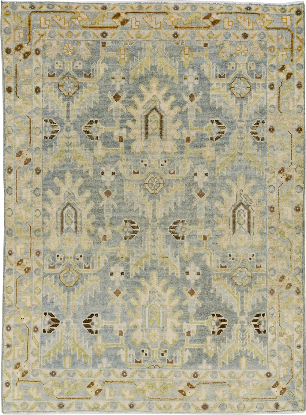 Vintage Persian Malayer Throw Rug, No.26409 - Gsblank