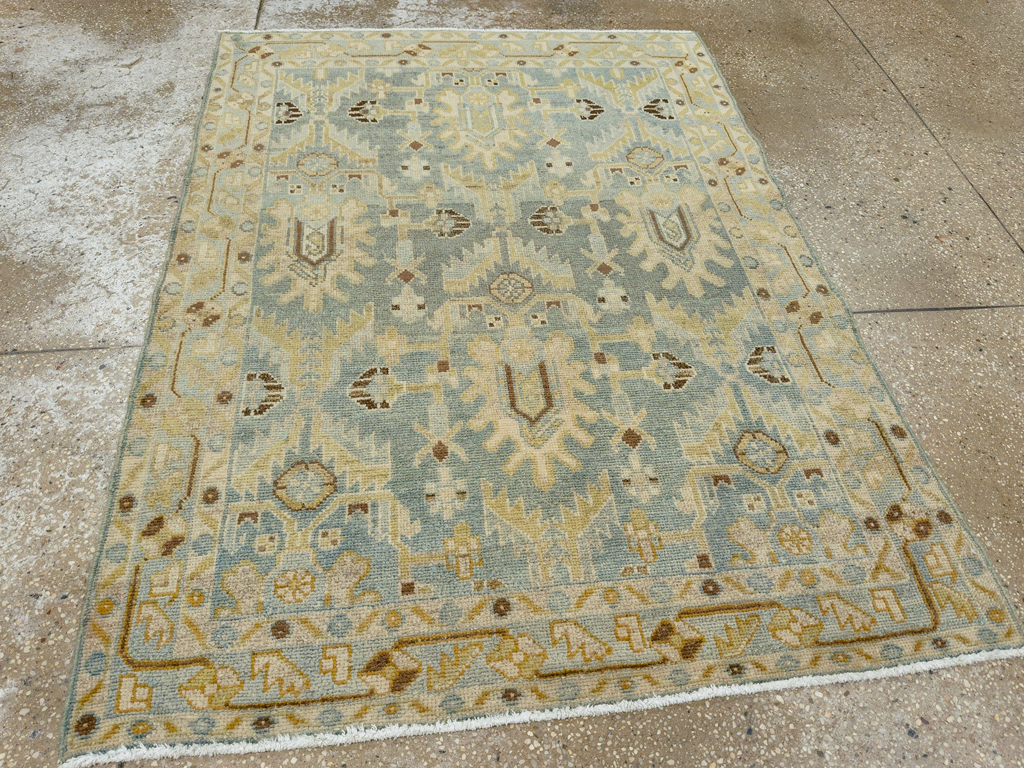 Vintage Persian Malayer Throw Rug, No.26409 - Gsblank