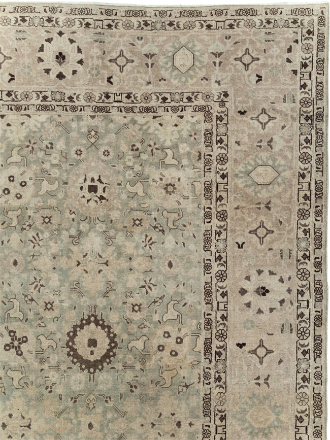 Antique Persian Tabriz Room Size Carpet, No.26421 - Gsblank