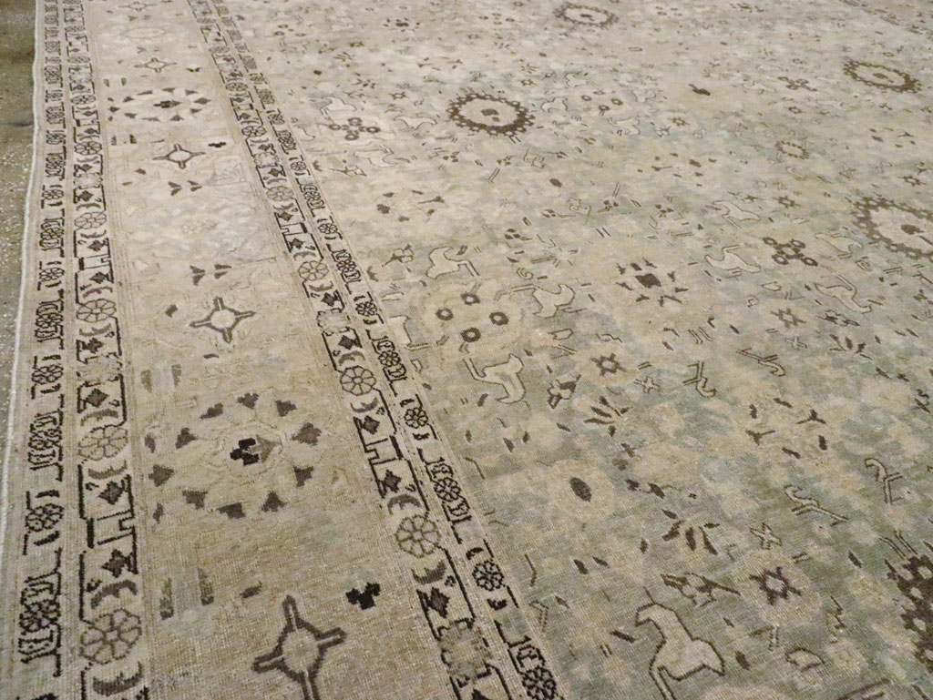 Antique Persian Tabriz Room Size Carpet, No.26421 - Gsblank