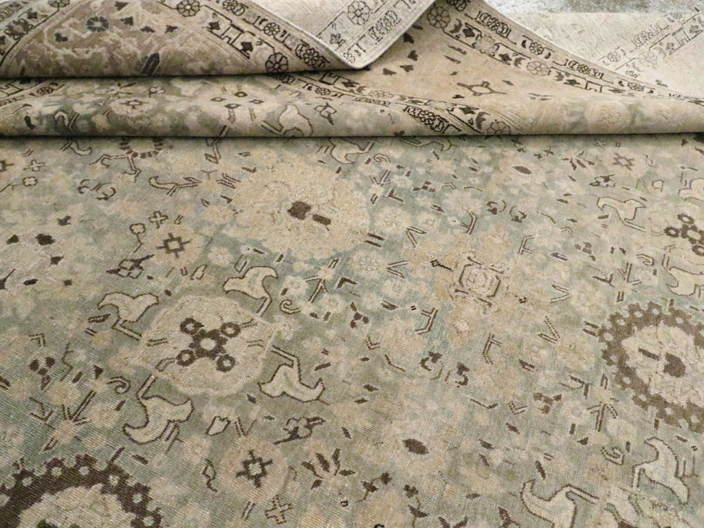 Antique Persian Tabriz Room Size Carpet, No.26421 - Gsblank