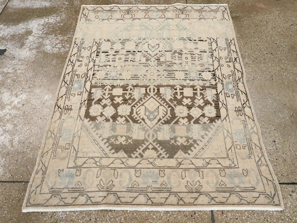 Vintage Persian Malayer Throw Rug, No.26427 - Gsblank
