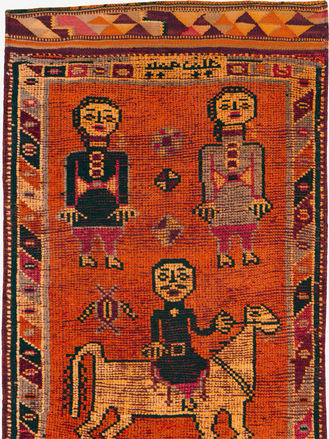 Vintage Anatolian Pictorial Runner, No.26447 - Gsblank