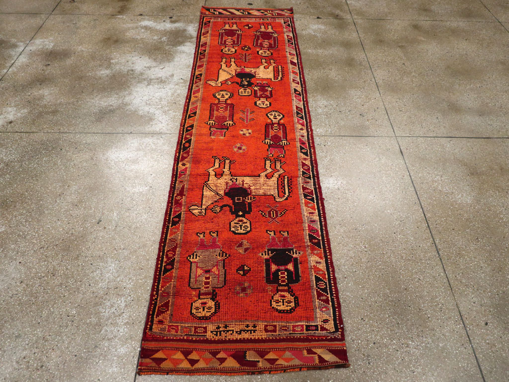 Vintage Anatolian Pictorial Runner, No.26447 - Gsblank