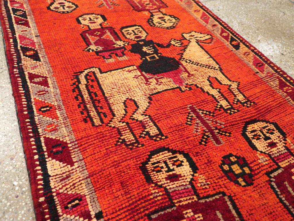 Vintage Anatolian Pictorial Runner, No.26447 - Gsblank