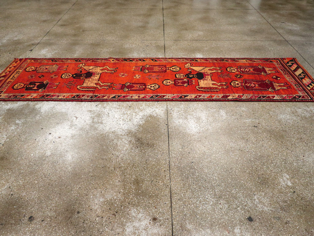 Vintage Anatolian Pictorial Runner, No.26447 - Gsblank