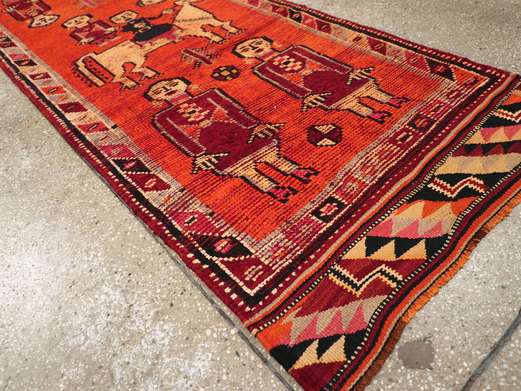 Vintage Anatolian Pictorial Runner, No.26447 - Gsblank