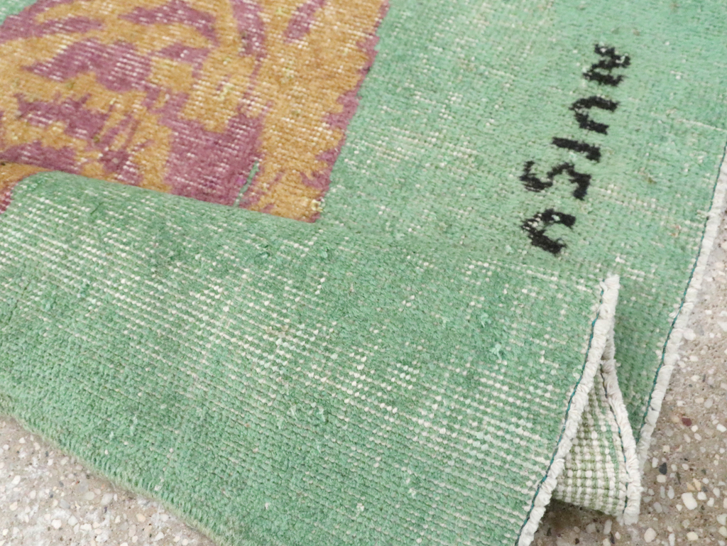 Vintage Turkish Anatolian Pictorial Throw Rug, No.26451 - Gsblank