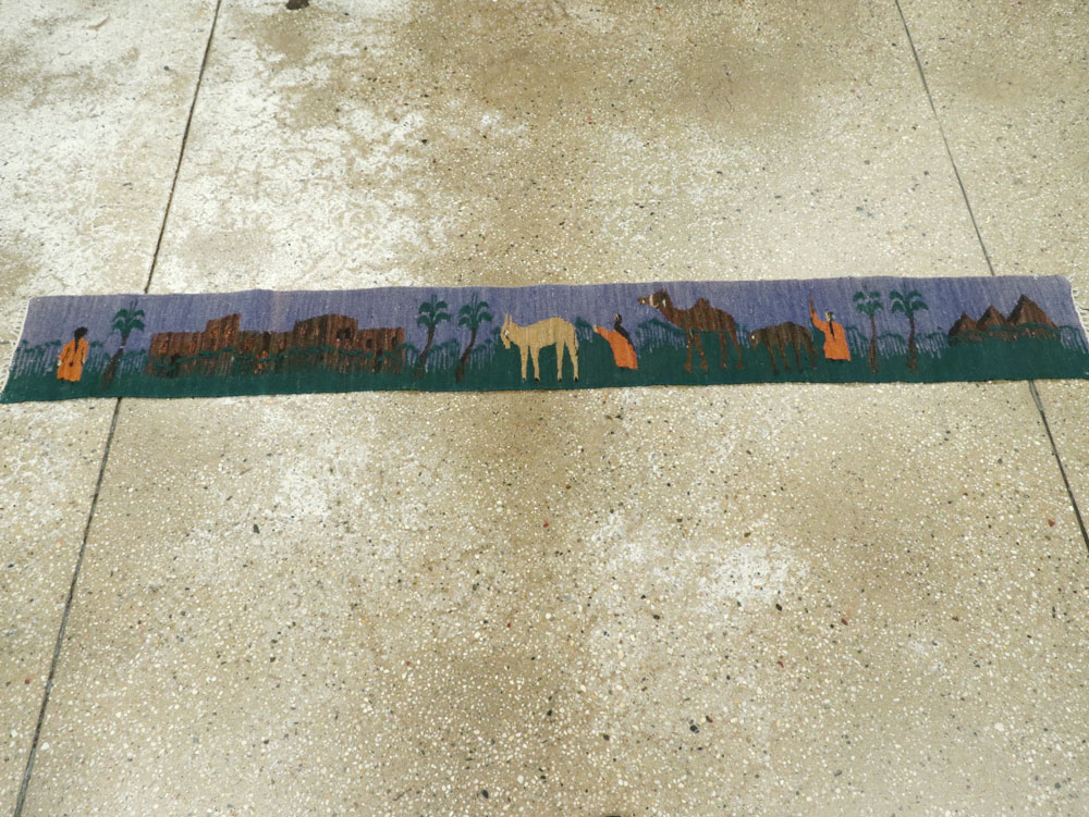 Vintage Turkish Pictorial Kilim, No.26457 - Gsblank