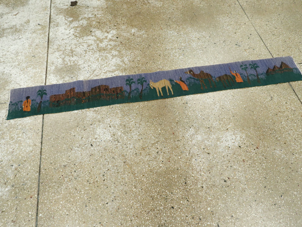 Vintage Turkish Pictorial Kilim, No.26457 - Gsblank