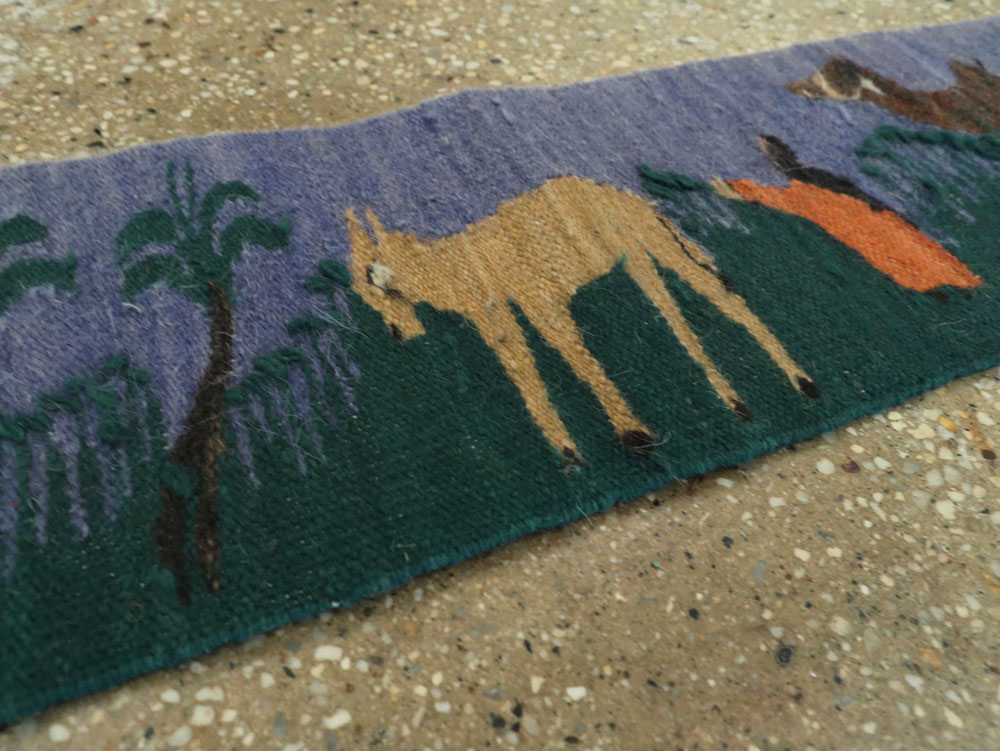 Vintage Turkish Pictorial Kilim, No.26457 - Gsblank