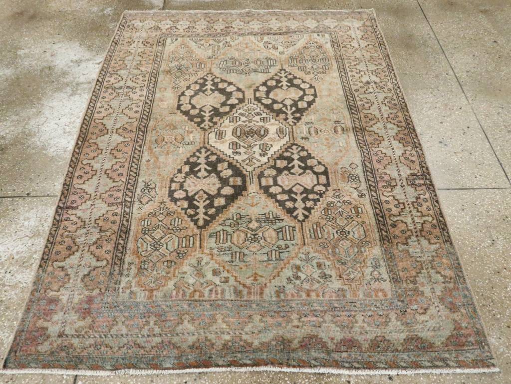 Antique Persian Afshar Accent Rug, No.26460 - Gsblank
